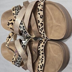 Leopard Blowfish Malibu Slides 8.5